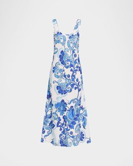 Johnny Was Embroidered Floral Linen Tank Top