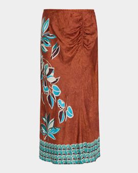 Johnny Was Endora Floral Viscose-Silk Midi Skirt