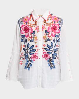 Johnny Was Floral Button-Down Shirt