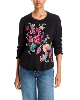 Johnny Was Johnny Was Cotton Waffle Knit Embroidered Top
