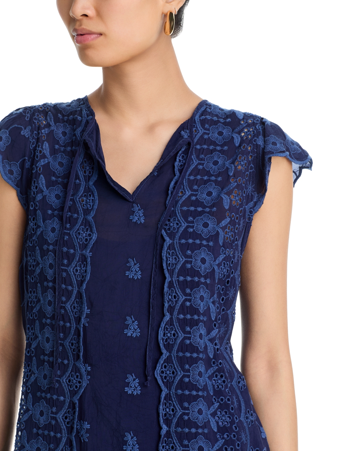 johnny was chloe lace dress Johnny Was Gracie Embroidered Eyelet Dress