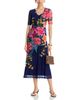 Johnny Was Johnny Was Elbow Sleeve V Neck Mesh Midi Dress - 2
