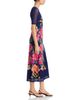 Johnny Was Johnny Was Elbow Sleeve V Neck Mesh Midi Dress - 5