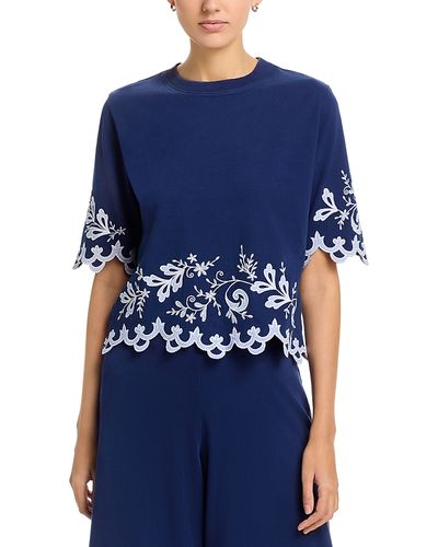 Johnny Was Johnny Was Embroidered Elbow Sleeve Top