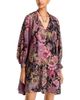 Johnny Was Johnny Was Magaly Silk Tie Neck Mini Dress - 1