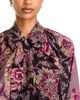 Johnny Was Johnny Was Magaly Silk Tie Neck Mini Dress - 2