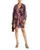 Johnny Was Johnny Was Magaly Silk Tie Neck Mini Dress - 3