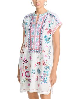 Johnny Was - Astrid Floral-Print Mesh Midi Dress