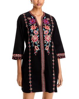 Johnny Was Johnny Was Nadia Embroidered Cotton Swing Dress