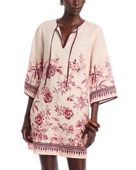 Johnny Was Johnny Was Yvessa Kimono Sleeve Linen Dress