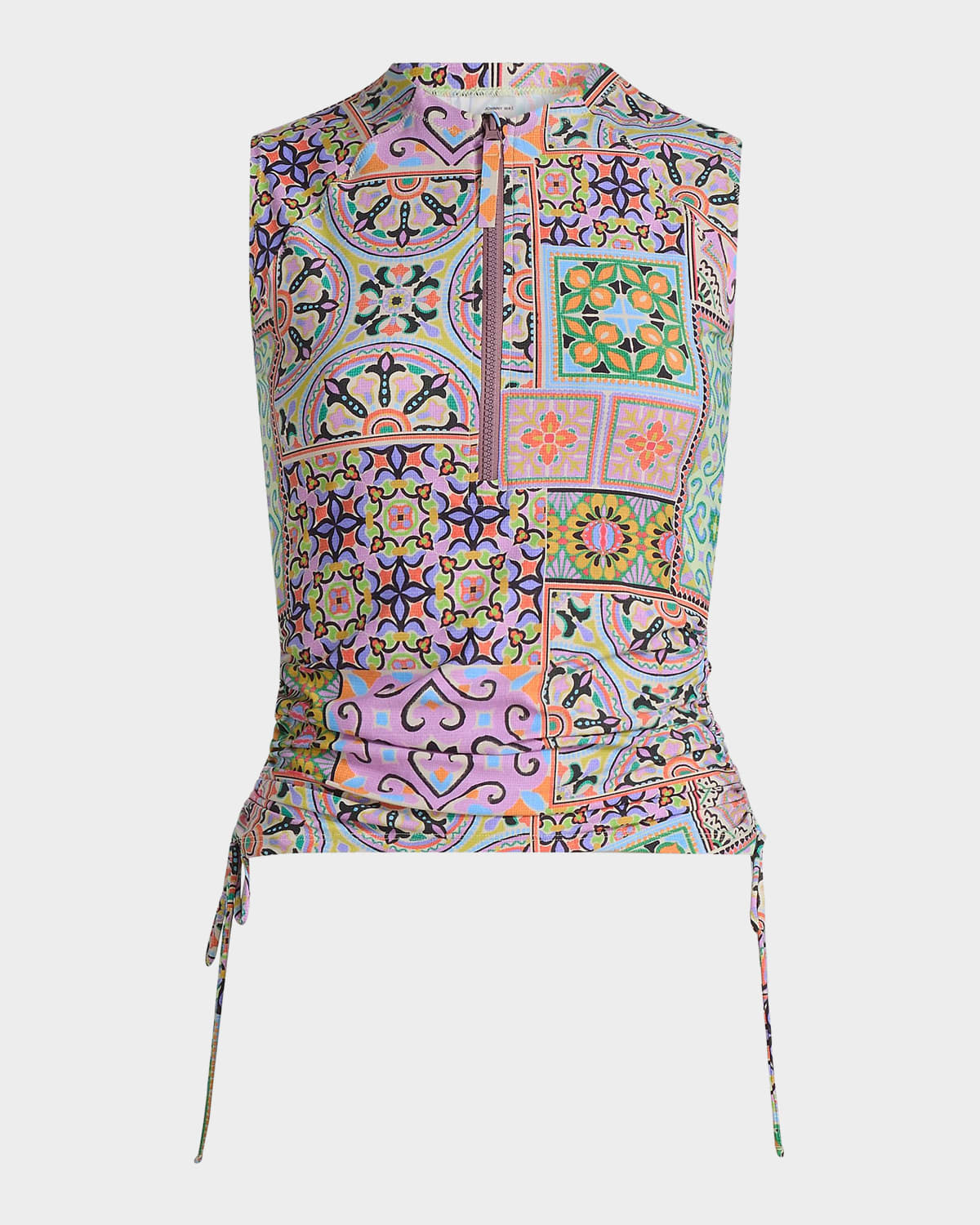 Johnny Was Lanthe Printed Drawstring Surf Shirt