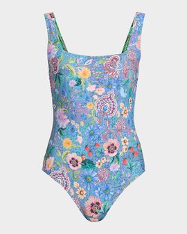 Johnny Was Lilliana Lanthe Reversible Floral One-Piece Swimsuit