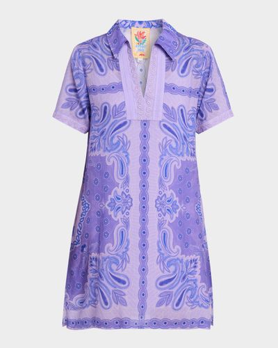 Johnny Was Paisley-Print Mini Shift Dress