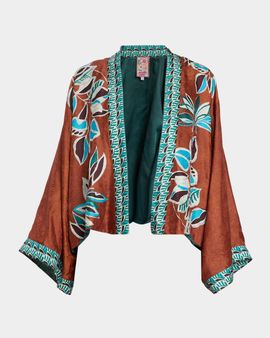 Johnny Was Shakri Floral-Print Short Kimono