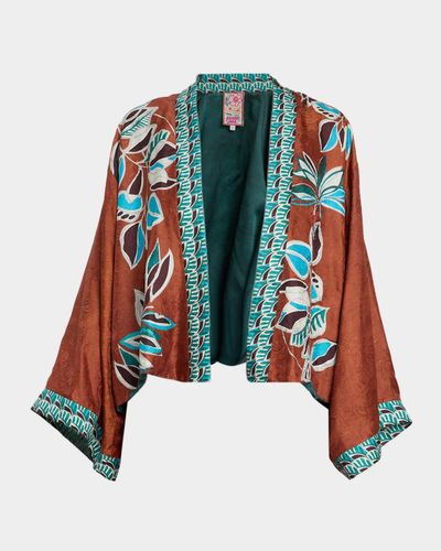 Johnny Was Shakri Floral-Print Short Kimono