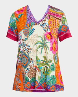 Johnny Was The Janie Botanical-Print Favorite Tee