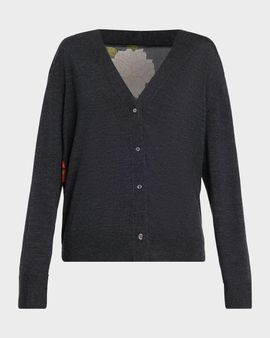 Johnny Was The Printed Knit V-Neck Cardigan