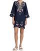 Johnny Was Women's Arva Linen Scallop Minidress - 2