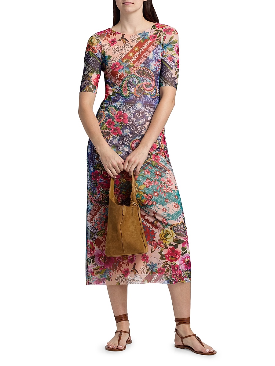 astrid mesh midi dress Johnny Was Dresses