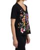 Johnny Was Women's Floral Embroidered V-Neck T-Shirt - 4