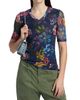 Johnny Was Women's Floral Mesh V-Neck Top - 3