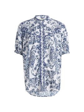 Johnny Was Women's Jaden Western Shirred Yoke Blouse