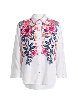 Johnny Was Women's Lirielle Floral Button-Front Shirt