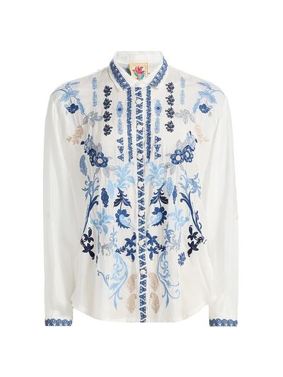 Johnny Was Women's Luisa Embroidered Shirt
