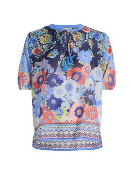 Johnny Was Women's Margot Floral Puff-Sleeve Blouse