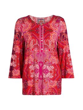 Johnny Was Women's The Janie Favorite Lantana Button-Front Henley Tunic