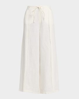 Johnny Was Zullah Pintuck Linen Pants
