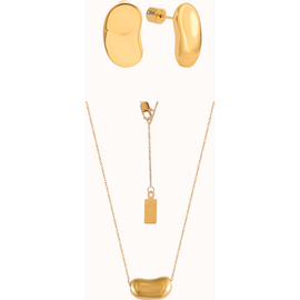 Joiana Jewelry Joiana Jewelry Bean Necklace and Earrings Set