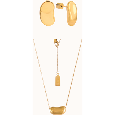 Joiana Jewelry Joiana Jewelry Bean Necklace and Earrings Set