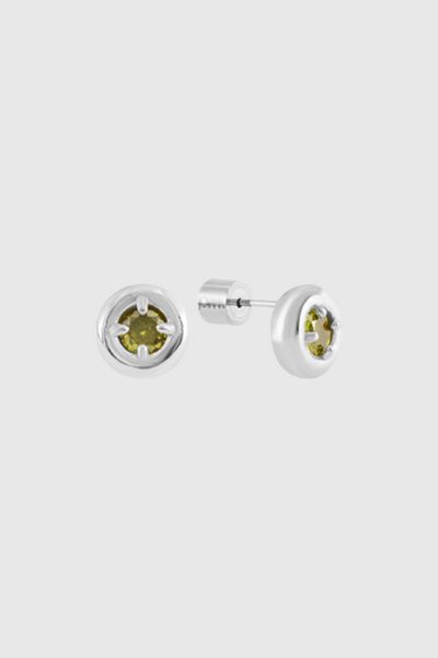 Joiana Jewelry Joiana Jewelry Lila Petite Earrings in Peridot/White Silver, Women's at Urban Outfitters