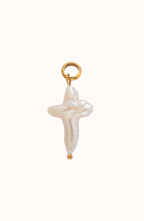 Joiana Jewelry Joiana Jewelry Pearl Cross Charm Pendant