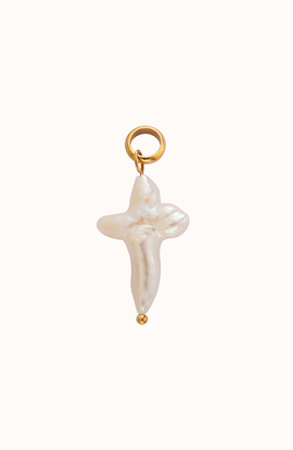 Joiana Jewelry Joiana Jewelry Pearl Cross Charm Pendant