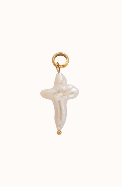 Joiana Jewelry Joiana Jewelry Pearl Cross Charm Pendant
