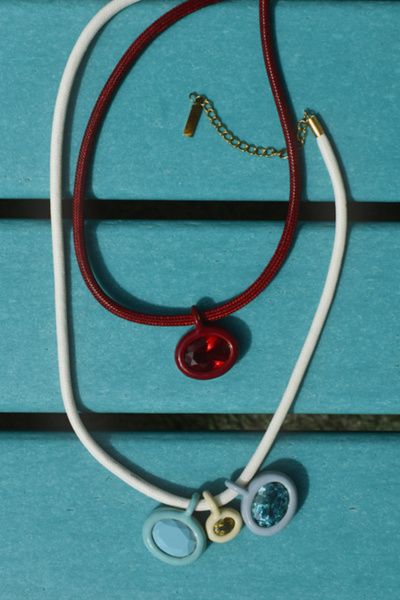 Joiana Jewelry Joiana Jewelry The Cord Necklace in Maroon, Women's at Urban Outfitters