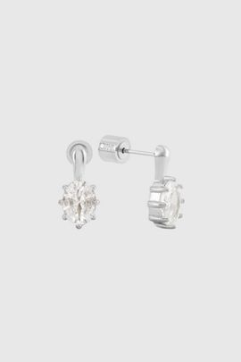Joiana Jewelry Joiana Jewelry The Petite Romy Earrings in Crystal/White Silver, Women's at Urban Outfitters