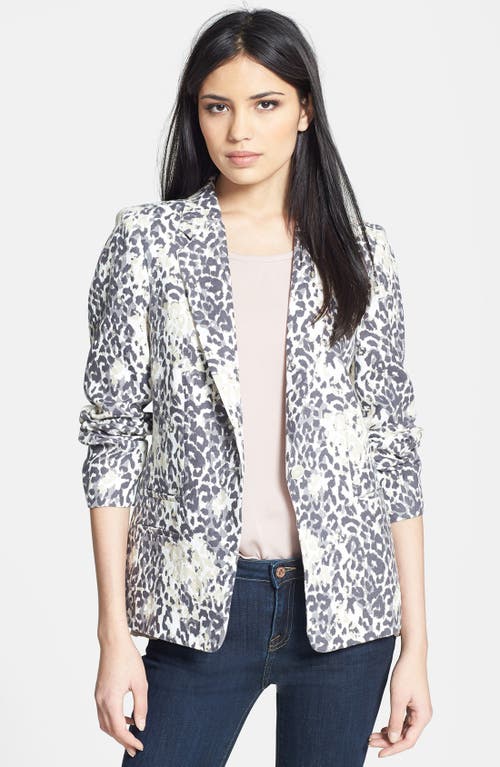 Joie Joie 'Mehira' Animal Print Linen Blazer