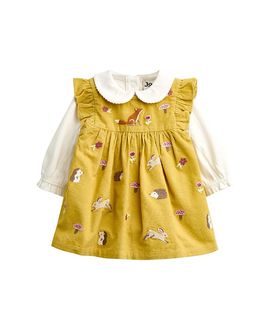 Jojo Maman Bebe JoJo Maman Bebe Girls' Embroidered Dress and Bodysuit Set
