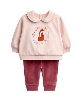 Jojo Maman Bebe JoJo Maman Bebe Girls' Fox Sweatshirt & Leggings Set