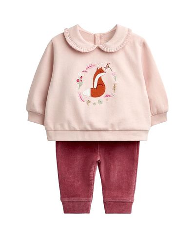 Jojo Maman Bebe JoJo Maman Bebe Girls' Fox Sweatshirt & Leggings Set