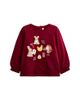 Jojo Maman Bebe JoJo Maman Bebe Girls' Long Sleeve Applique Button Back Top - 1