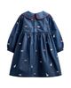 Jojo Maman Bebe JoJo Maman Bebe Girls' Long Sleeve Embroidered Chambray Dress - 2