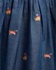 Jojo Maman Bebe JoJo Maman Bebe Girls' Long Sleeve Embroidered Chambray Dress - 4