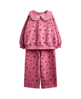 Jojo Maman Bebe JoJo Maman Bebe Girls' Printed Sweatshirt and Bottom Outfit Set
