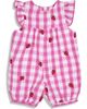 JOJO MAMAN BEBE JOJO MAMAN BEBE Strawberry Embroidered Gingham Cotton Seersucker Romper - 1