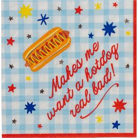 Jollity & Co. Jollity & Co. 4th of July Patriotic Hot Dog Cocktail Napkins