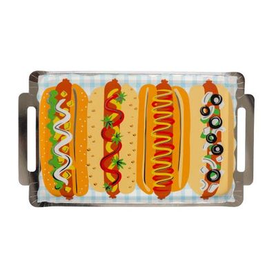 Jollity & Co. Jollity & Co. 4th of July Patriotic Hot Dog Platter Shaped Plates